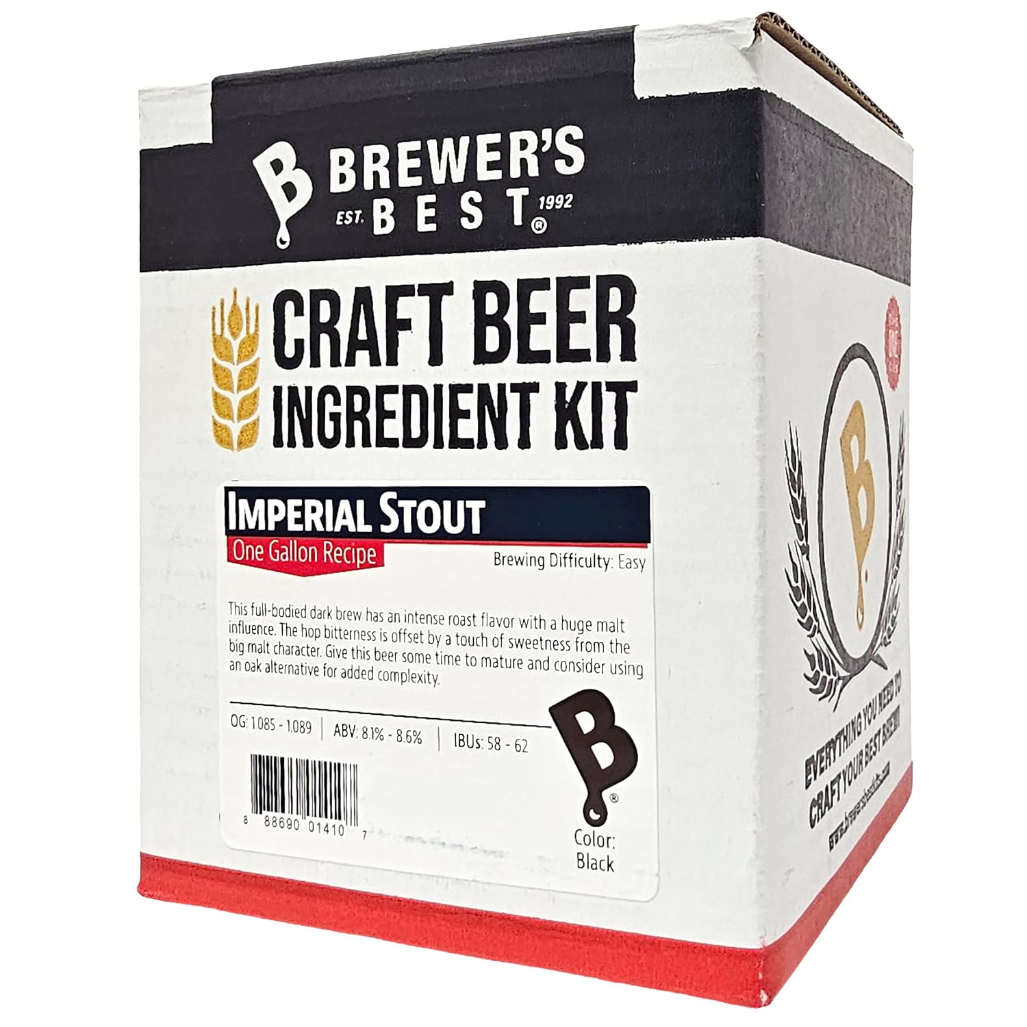 Brewer's Best One Gallon Home Brew Beer Ingredient Kit (Imperial Stout)