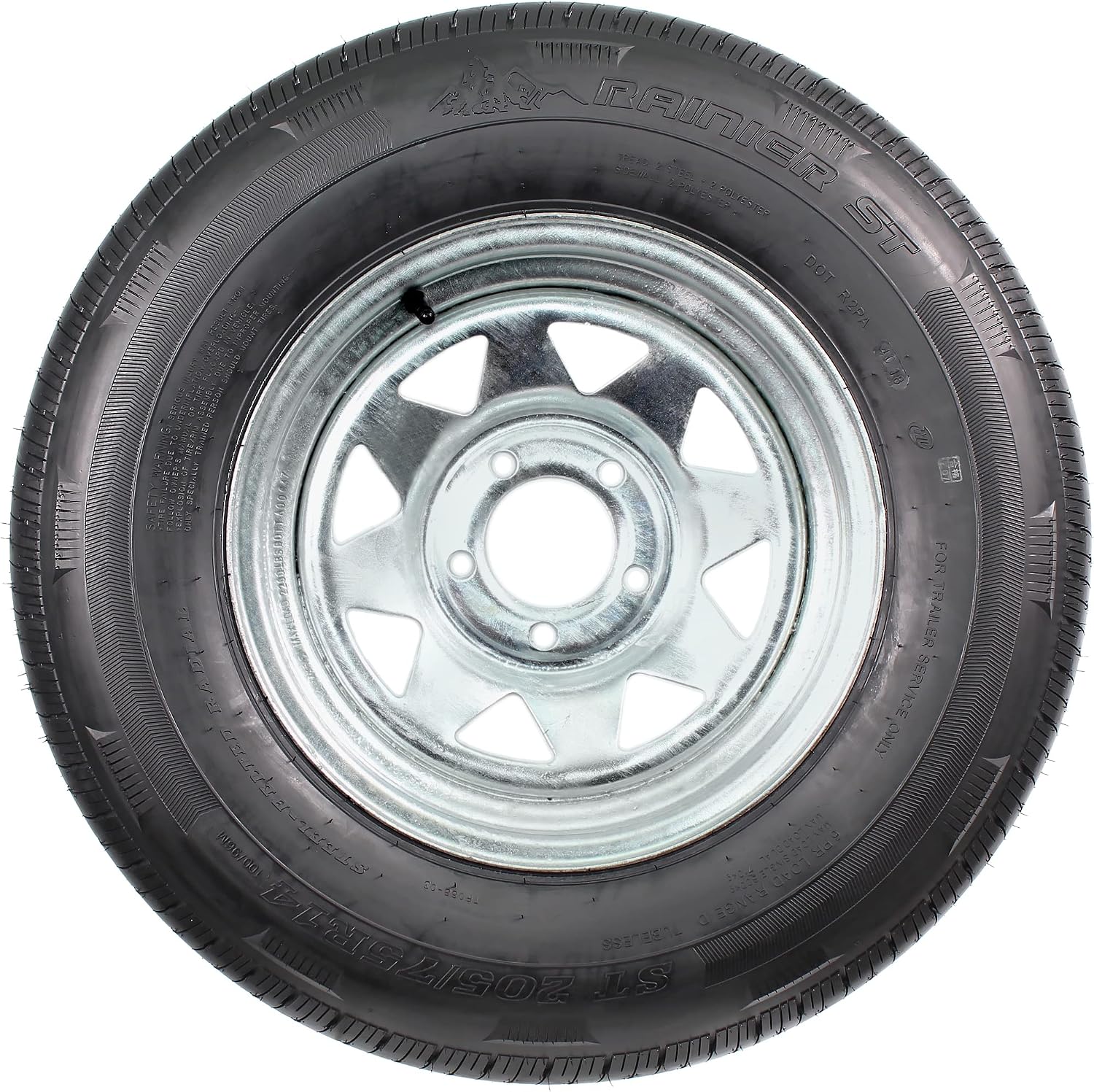 eCustomrim 2-Pack Radial Trailer Tire Rim Assembly ST205/75R14 Galvanized