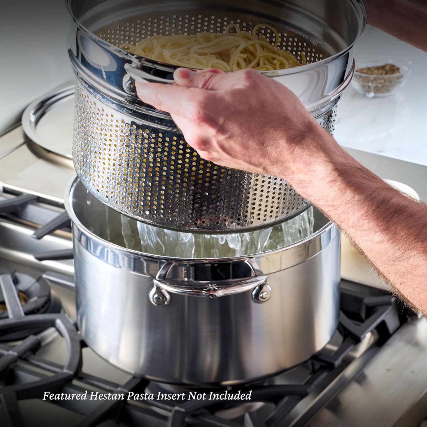 Hestan - ProBond Collection - Professional Clad Stainless Steel Stock Pot, Induction Cooktop Compatible, 8 Quart