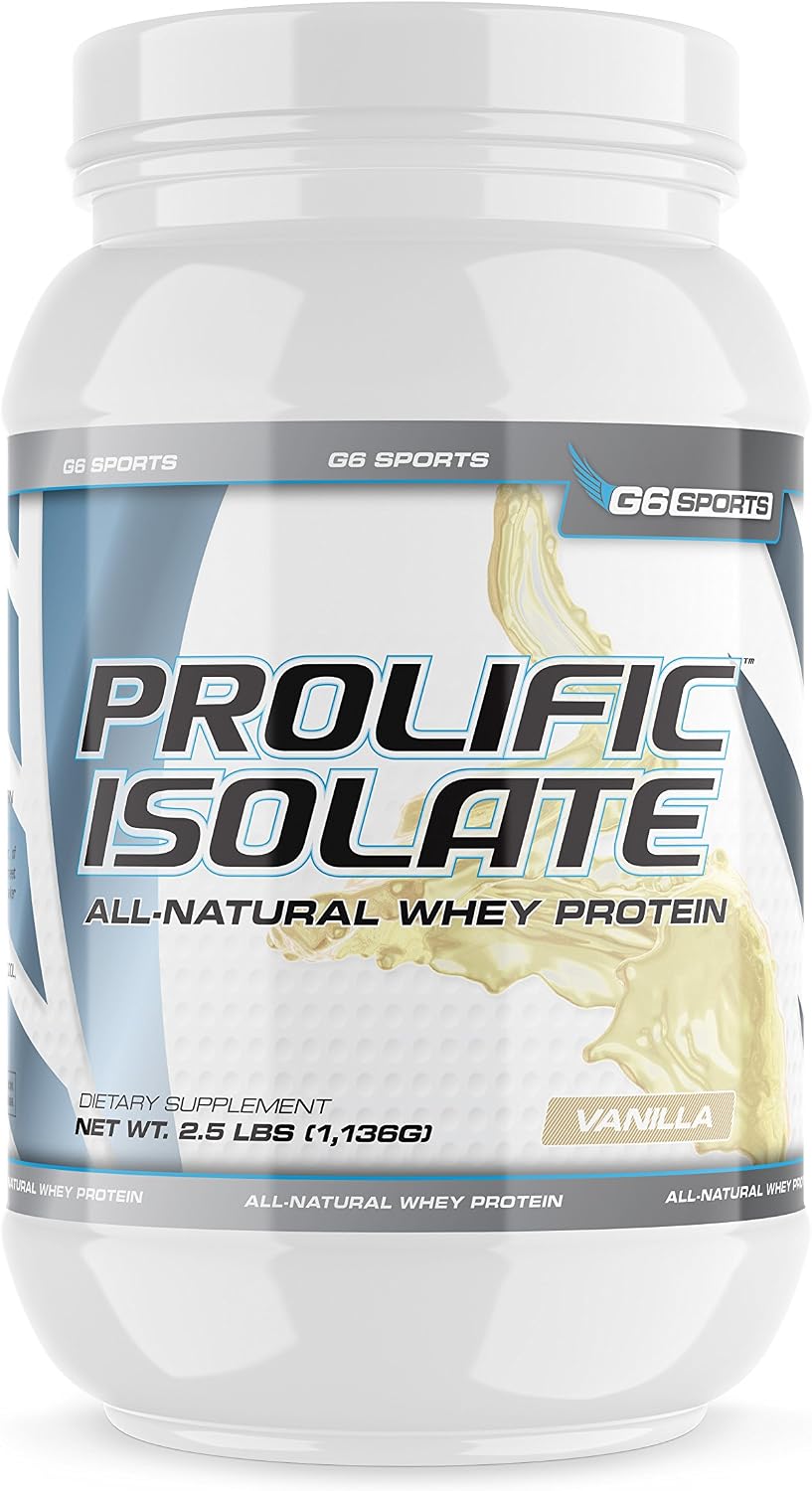 Nutrition Prolific Isolate All Natural Whey Protein Isolate (Gluten Free, Lactose Free, Stevia Sweetened, 25g Protein, 100 Calories) – 2.5lb Jar – Chocolate