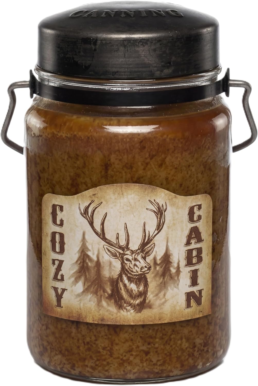 McCall’s Candles | Hot Buttered Rum | 26 oz Scented Candle | USA-Poured | Vintage Rustic Jar with Carrying Handle | Warm Buttery Spiced Rum Fragrance
