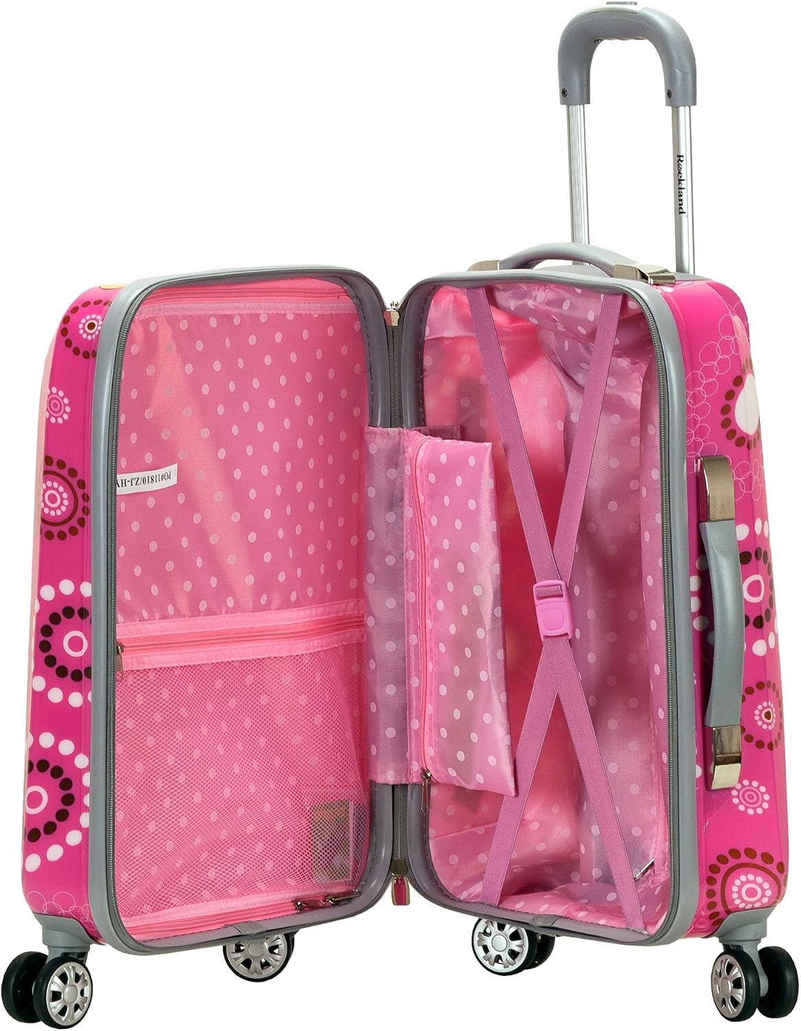 Rockland Vision Hardside 3 Piece Spinner Wheel Luggage Set, (20"/24"/28"), Love