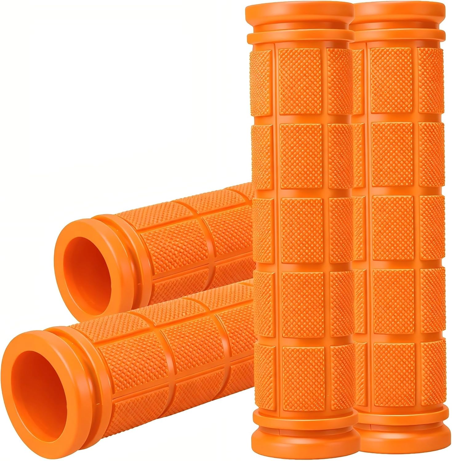 CHUNZEXI 4 PCS Bike Handlebar Grips, Rubber Bicycle Bar Grips Replacement, Non-Slip Handle Grips for Kids Bikes, Scooters, BMX