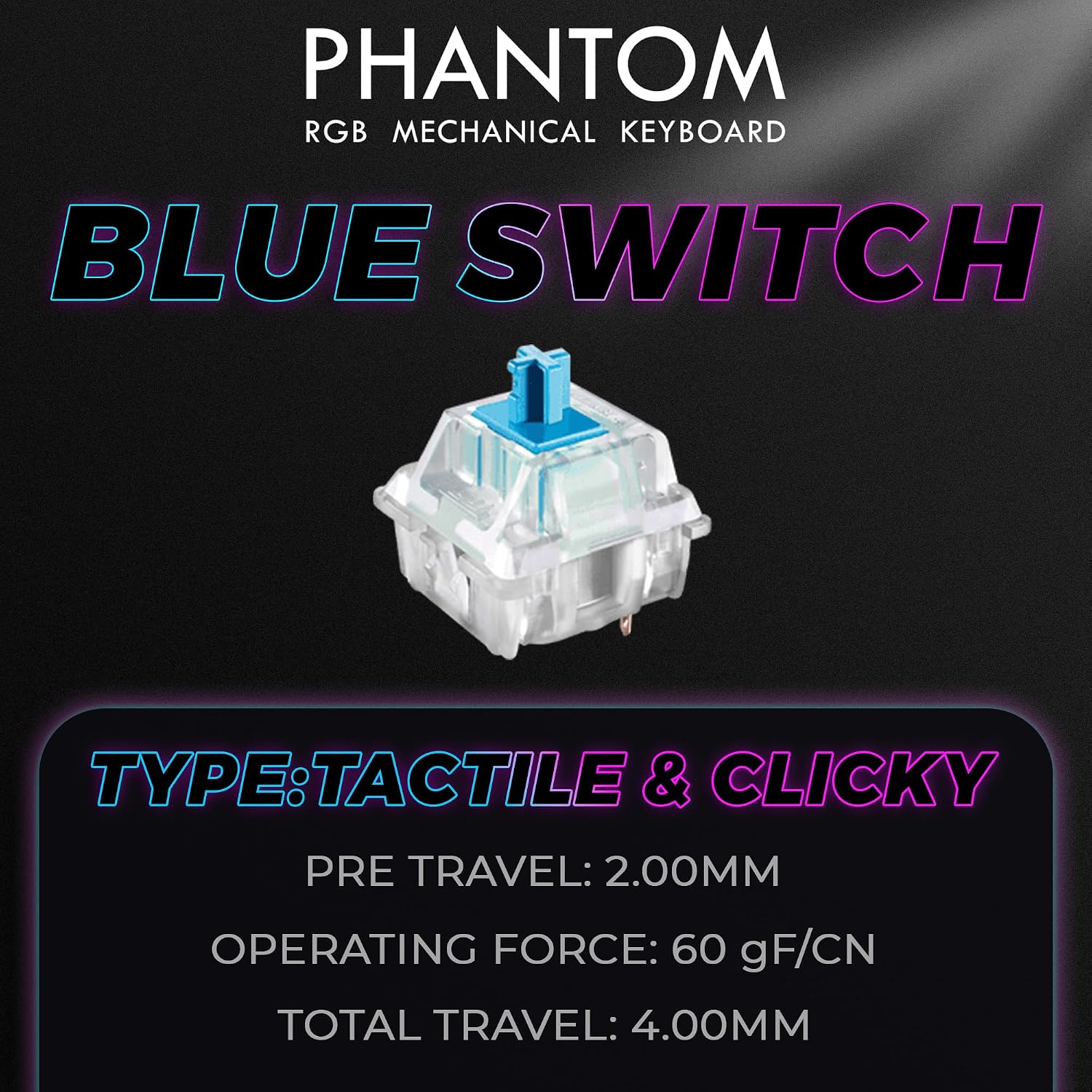 TECWARE Phantom 87 Key RGB Mechanical Gaming Keyboard | Outemu Red Switch | 16.8M Color LED Lighting | 18 Pre-Set | Low Latency | N-Key Rollover | Software Customizable Keys | Wired USB Connection