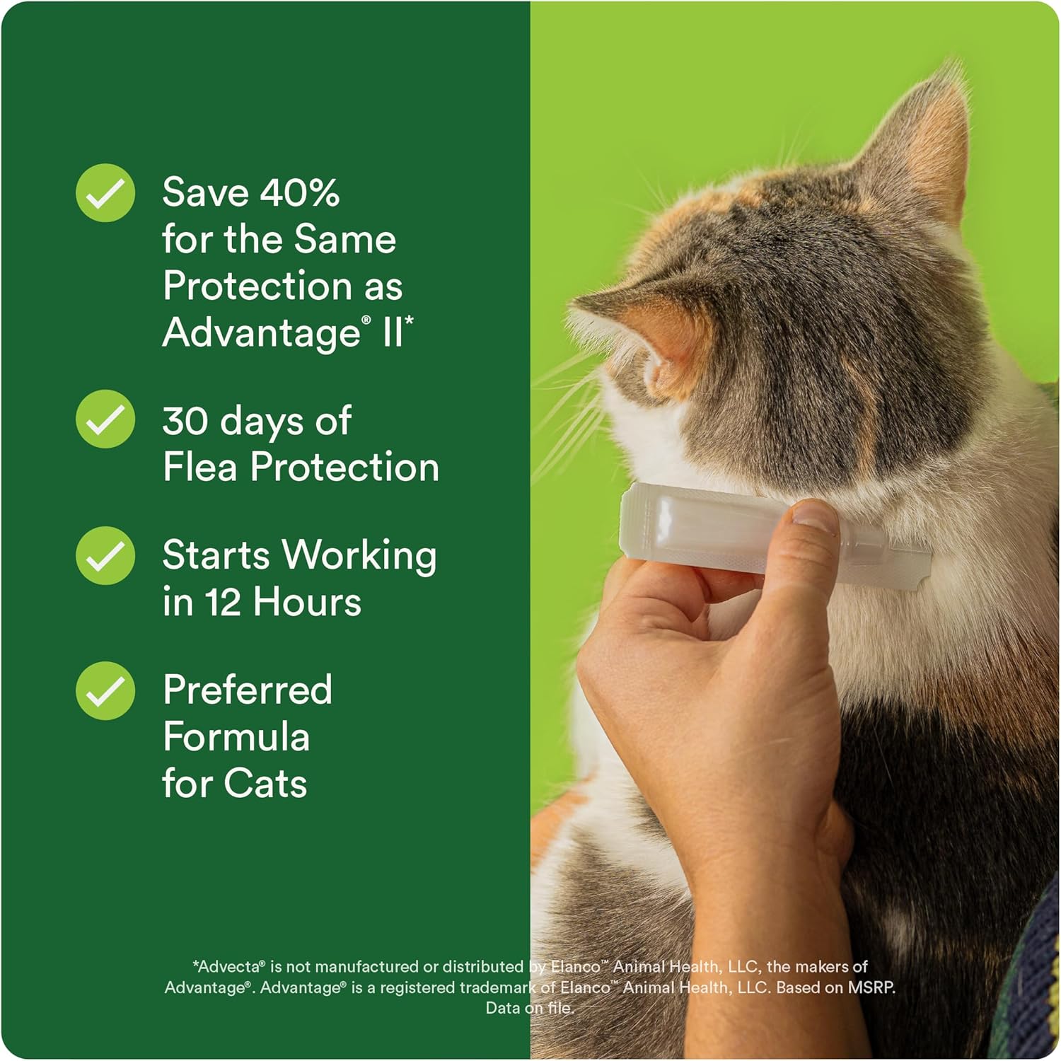Advecta Plus Cat Flea Treatment 5-9 lbs, Imidacloprid, 4-Month | Ideal for Small Cats 5-9 lbs; Kills Adult Fleas in 12 hrs; 4-month supply; Breaks Flea Life Cycle