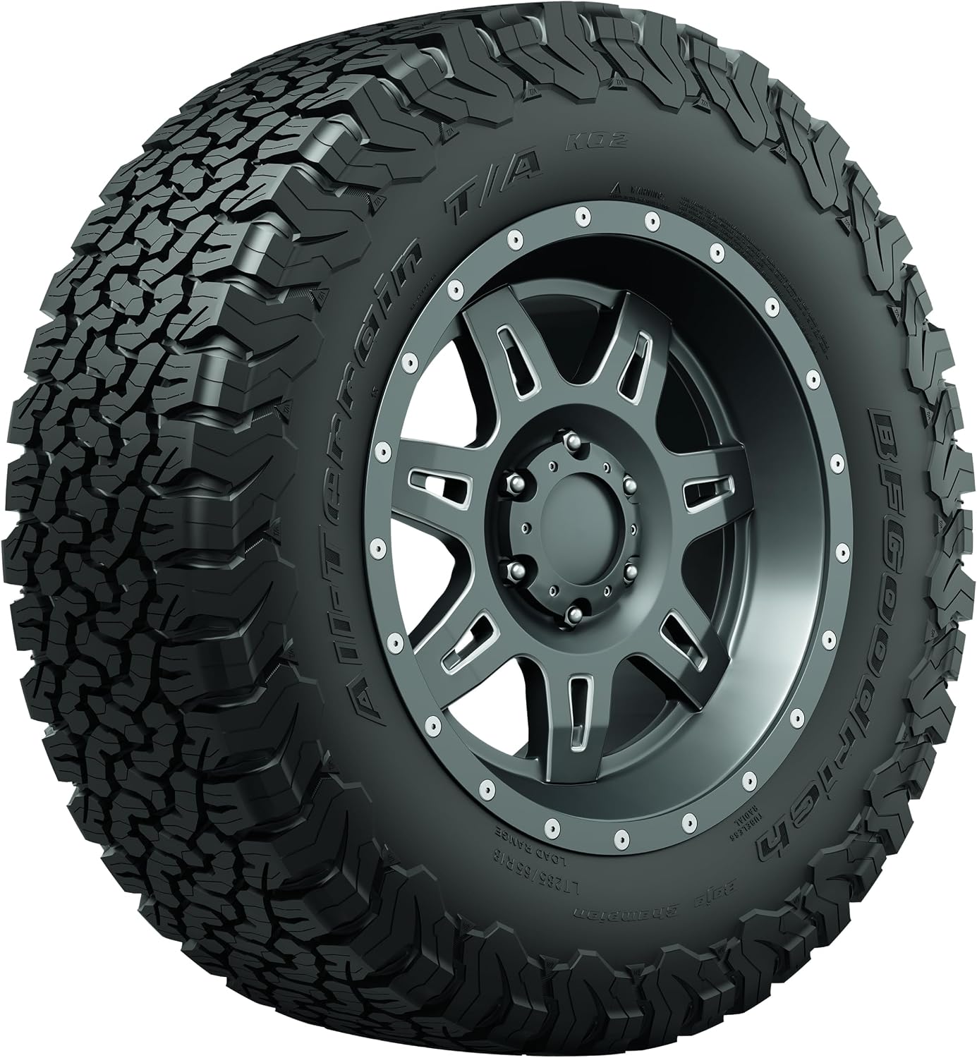 BFGoodrich All Terrain T/A KO2 Radial Car Tire for Light Trucks, SUVs, and Crossovers, LT265/70R17/C 112/109S | Light Truck All Terrain All Weather Traction 112/109S Rated C (6 Ply) Radial Construction Raised White Letters Tire