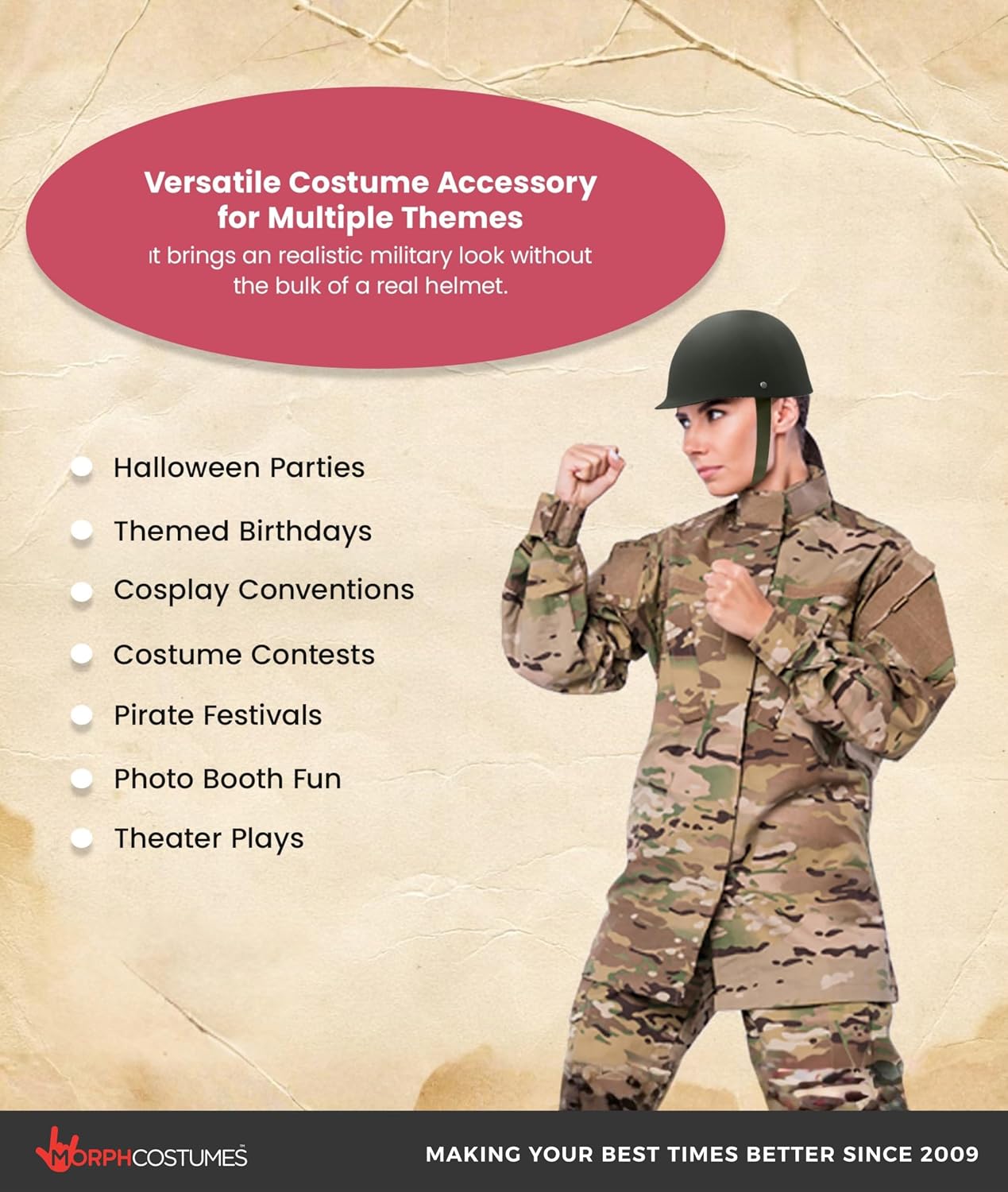 Nicky Bigs Novelties Military Helmet, US Army Helmet, WW2 Helmets, Army Hat, Green Helmets, US Soldier Costume