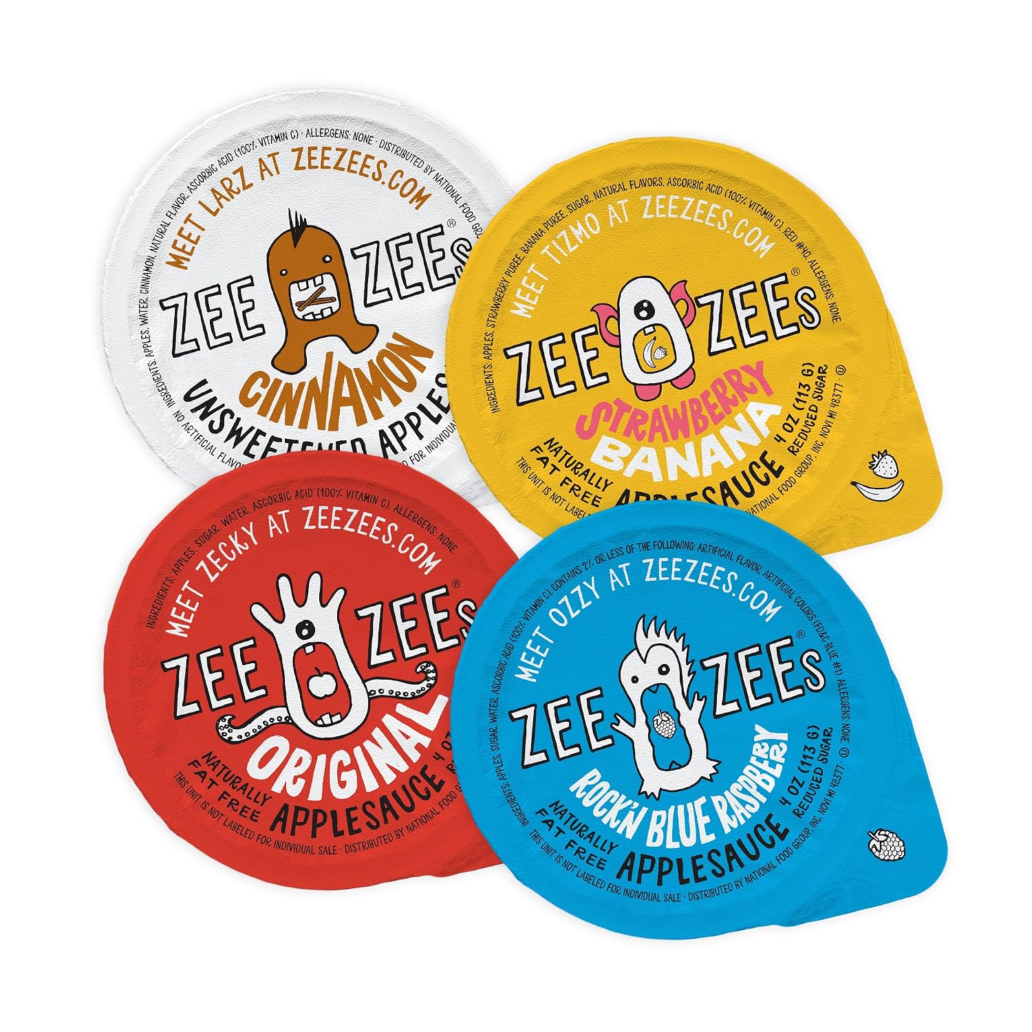 Zee Zees Mango Peach Applesauce Cups, Unsweetened, All Natural, No Sugar Added, 4 oz Cups, 24 pack