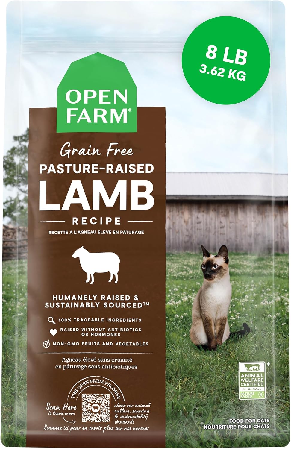Open Farm, Grain Free Dry Cat Food, High-Protein Kibble for a Complete & Balanced Diet, Non-GMO Fruits & Vegetables, Prebiotic Fibers to Support Digestion, Catch-of-The Season Whitefish, 4lb Bag | All Life Stages, High Protein, Prebiotic Fibers, 100% Tra…