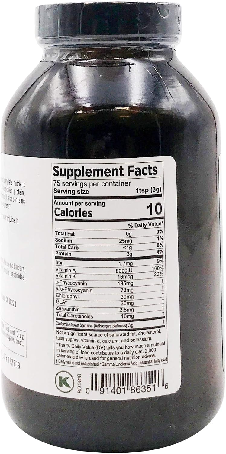 Pure Planet 100% Pure Spirulina Powder, 8 OZ