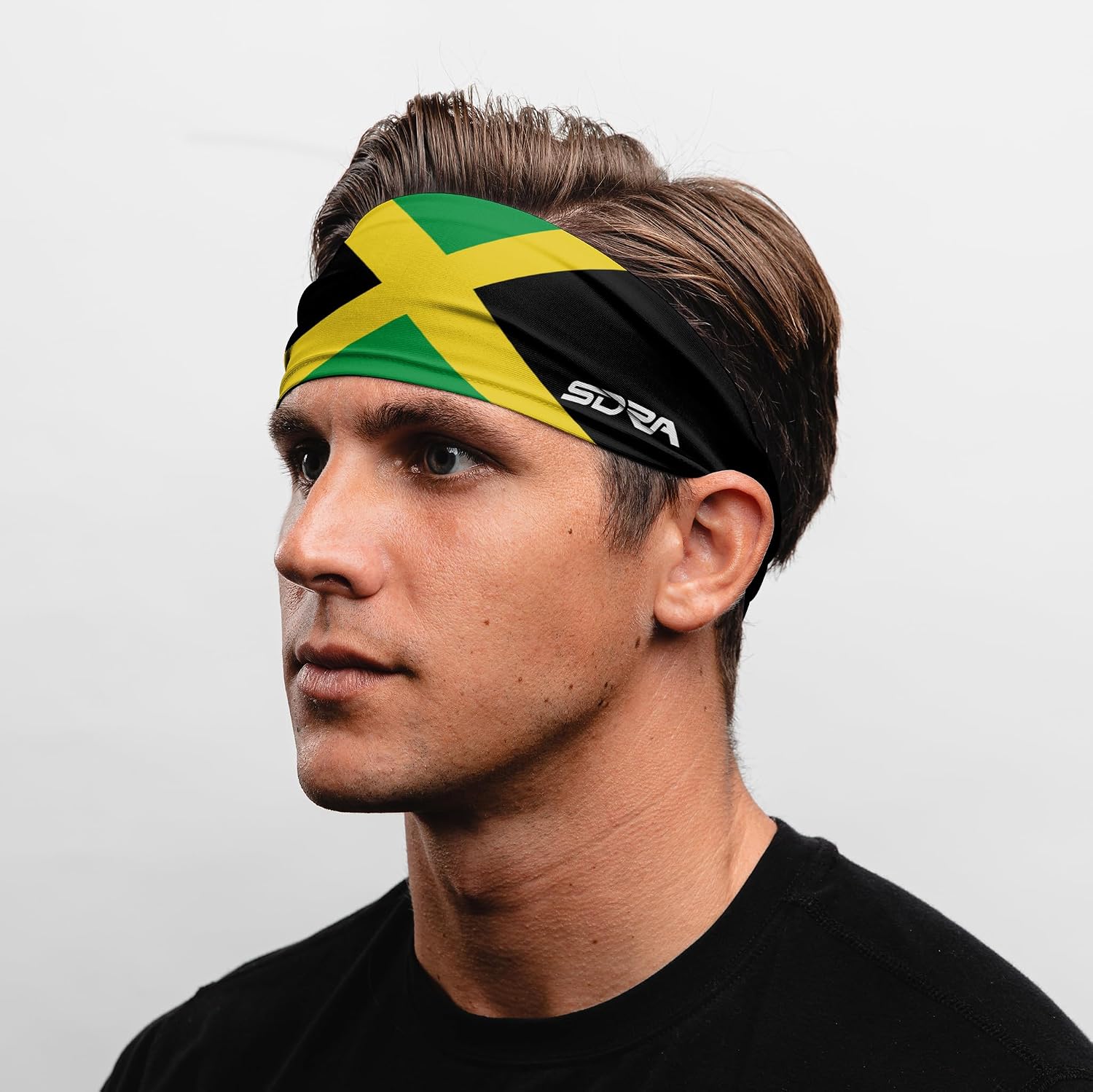 Suddora Country Flag Headbands, Wide National Flag Headbands for Sports Events, Non-Slip Fabric Sweatbands for Soccer, Tennis, Workout, Costume
