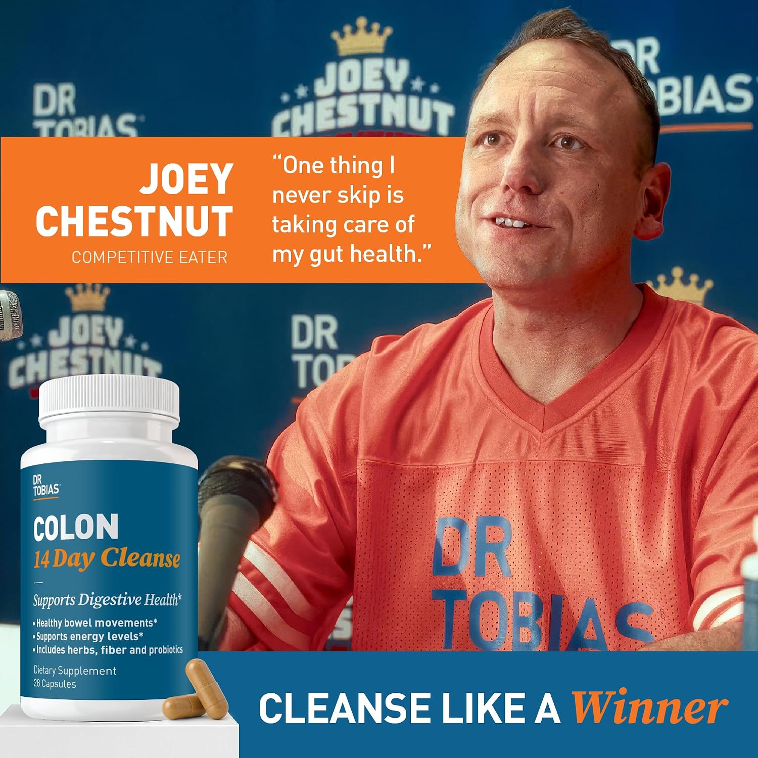 Dr. Tobias Colon 14 Day Cleanse | Supports Digestion & Gut Health | Colon Cleanse Detox | Constipation Relief & Gut Health Support for Women & Men | Psyllium + Senna + Probiotics | 28 Capsules