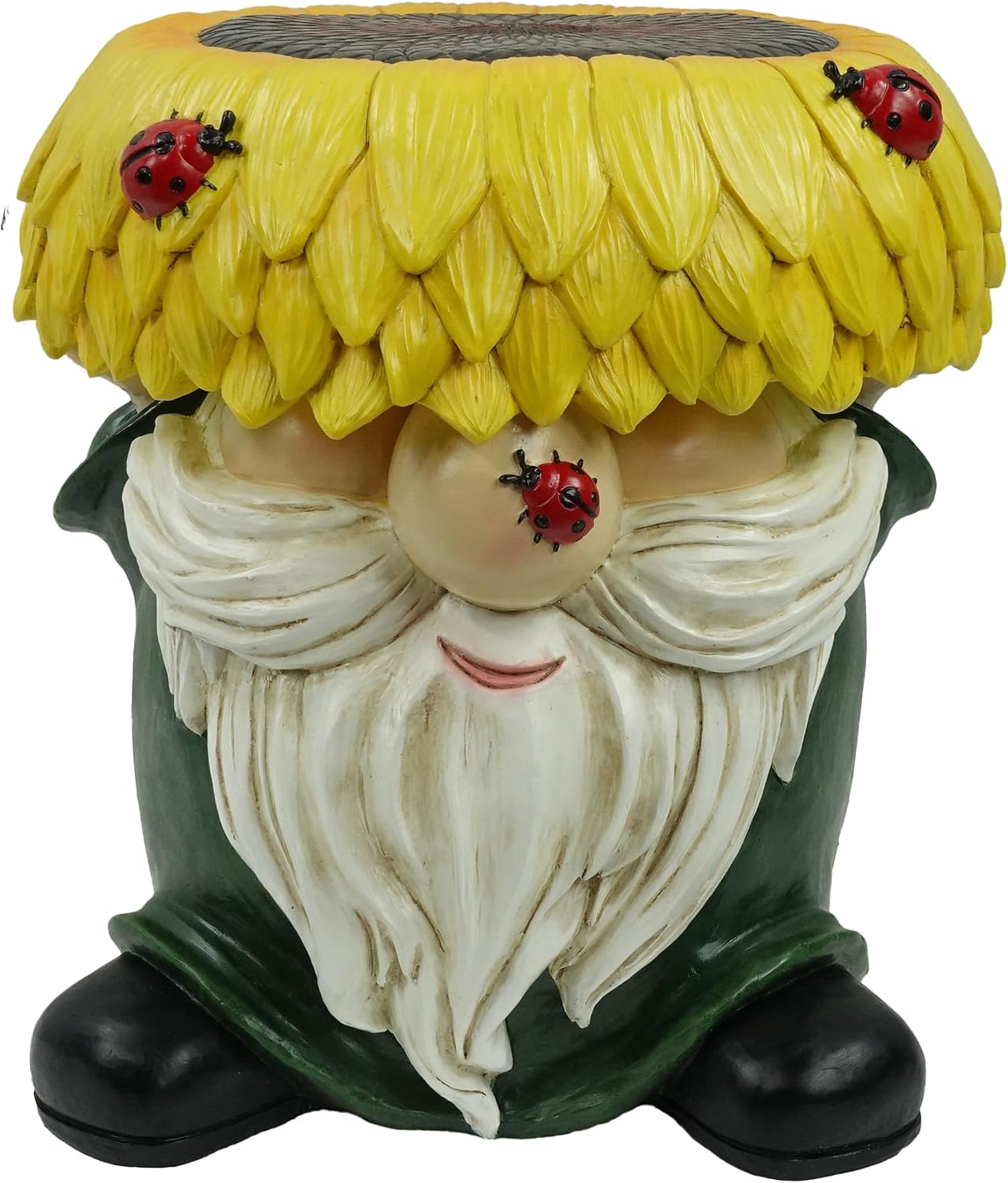 Alpine Corporation 12" Tall Traditional Outdoor Garden Gnome Yard Statue Decoration