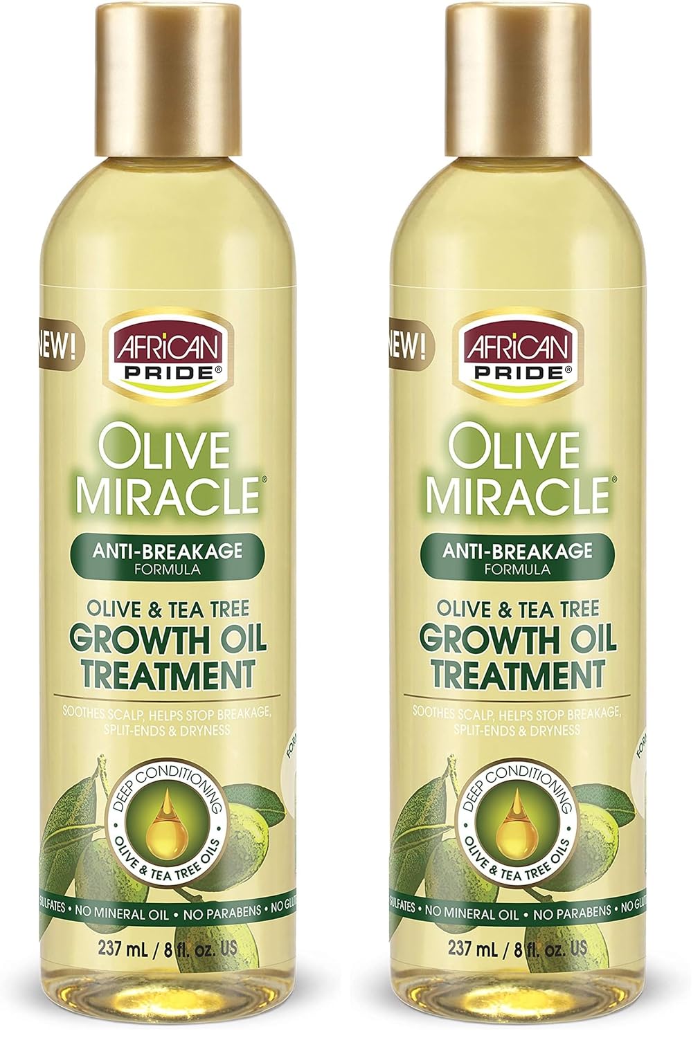 African Pride Olive Miracle Anti-Breakage Maximum Strengthening Growth Oil 237 ml/8 fl.oz