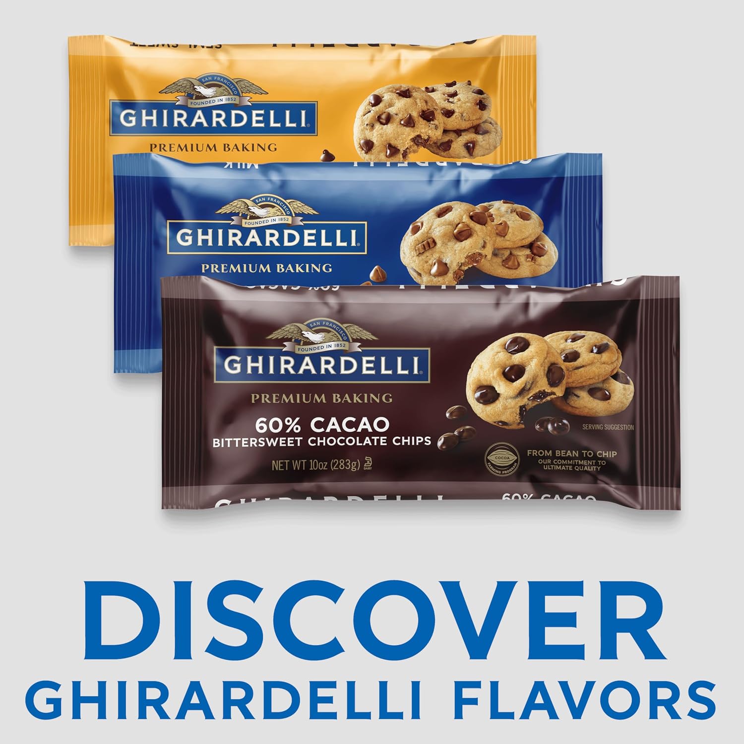 Ghirardelli, Baking Chips Semi Sweet, 12 Ounce
