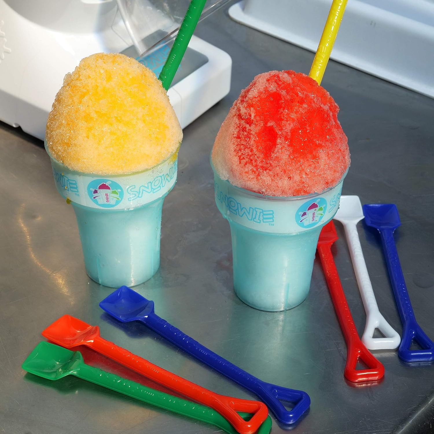 Snowie Ultimate Shaved Ice Party Pack - Snow Cone Syrups With Bottles, Cups and Snowie Shovels