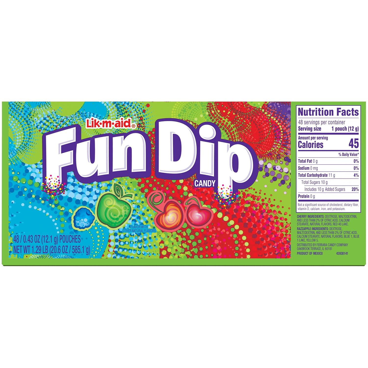 Wonka Fun Dip, Assorted Flavor Party Pack, 0.43 Ounce Packets (48 Count)
