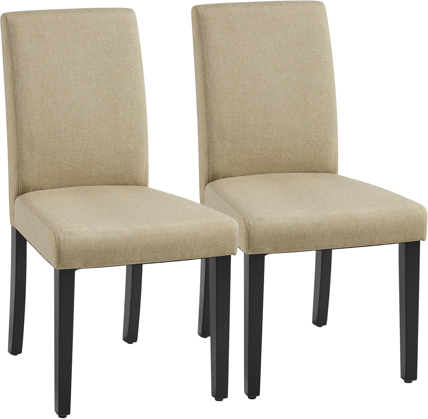 Yaheetech Dining Chairs Set of 4 Upholstered Kitchen Chairs Black