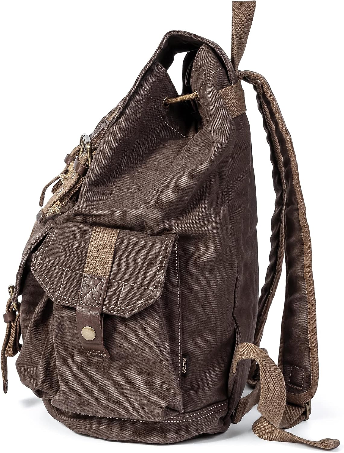 GOOTIUM 21101AMG Specially High Density Thick Canvas Backpack Rucksack, Field Tan, Large