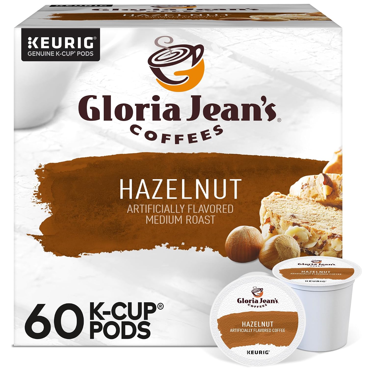 Gloria Jean's Coffees Butter Toffee, Single-Serve Keurig K-Cup Pods, Flavored Medium Roast Coffee, 96 Count
