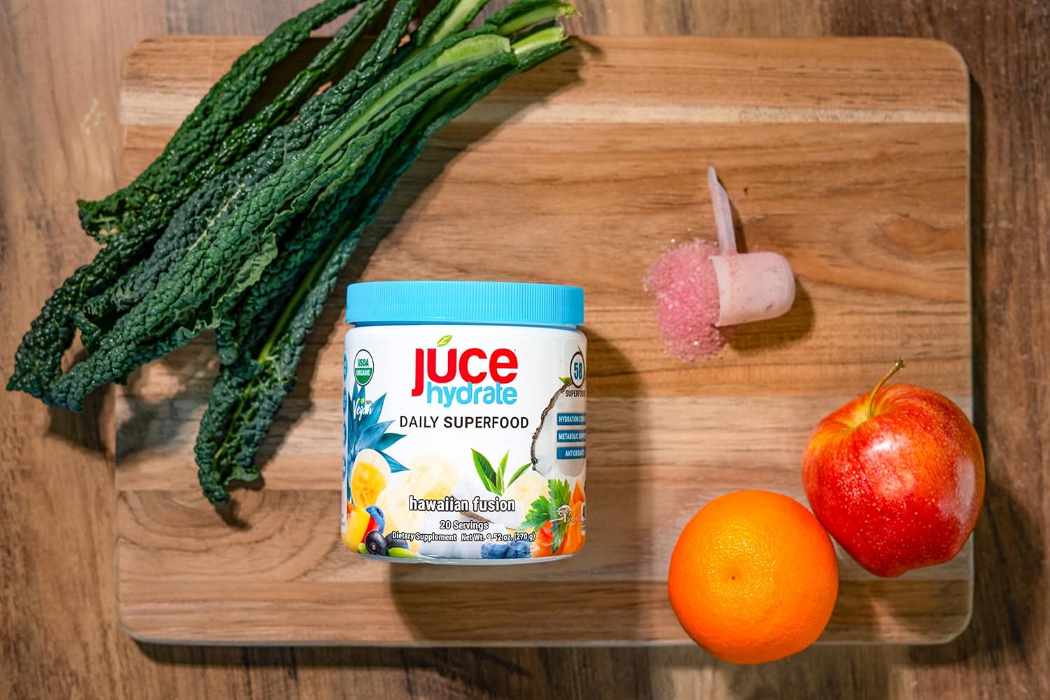 Terra Kai Organics Juce Hydrate Powder with Coconut Water and B12, Tropical