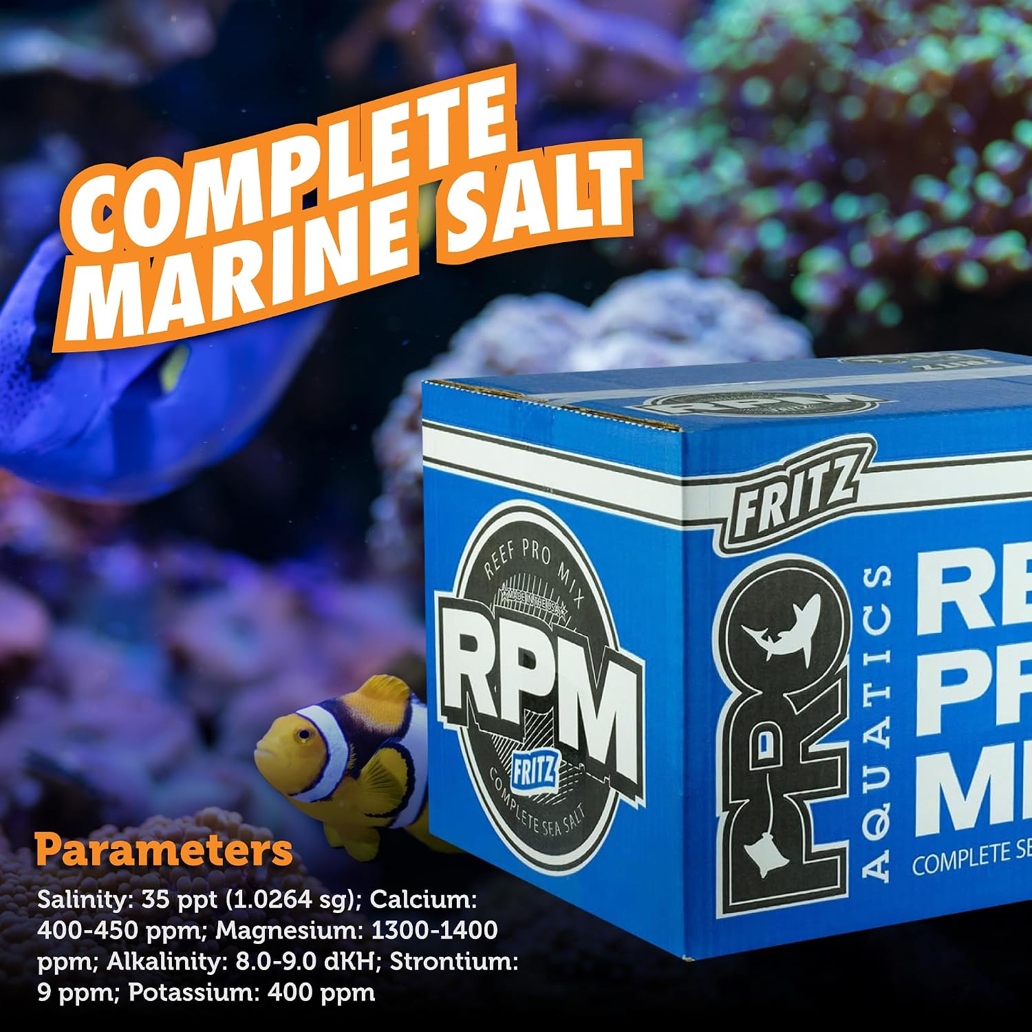 Fritz Aquatics 80251 4 Pack Reef Pro Mix Complete Marine Salt, 50 Gallon