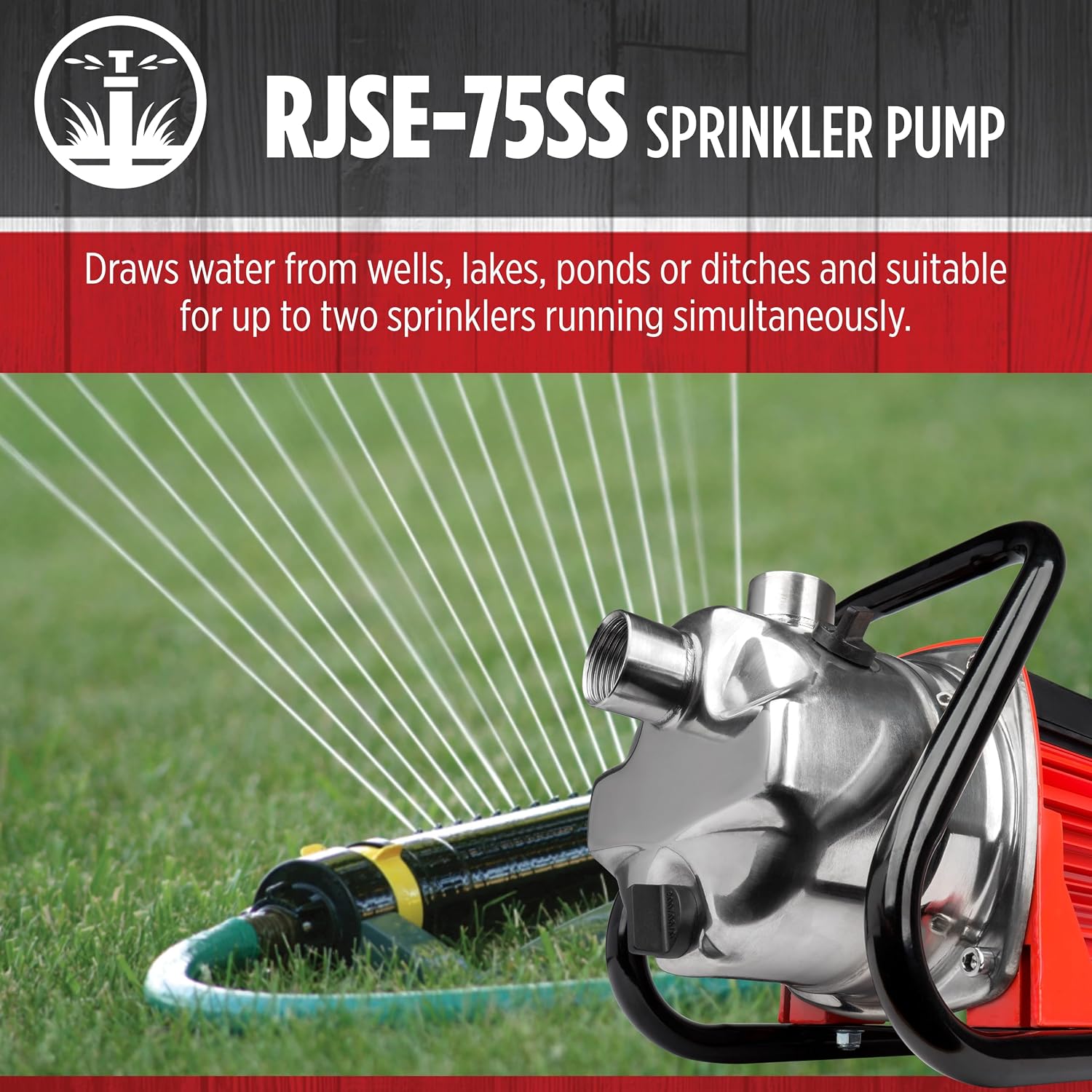 Red Lion RJSE-75SS, 3/4 HP, 11 GPM Stainless Steel Sprinkler Utility Pump