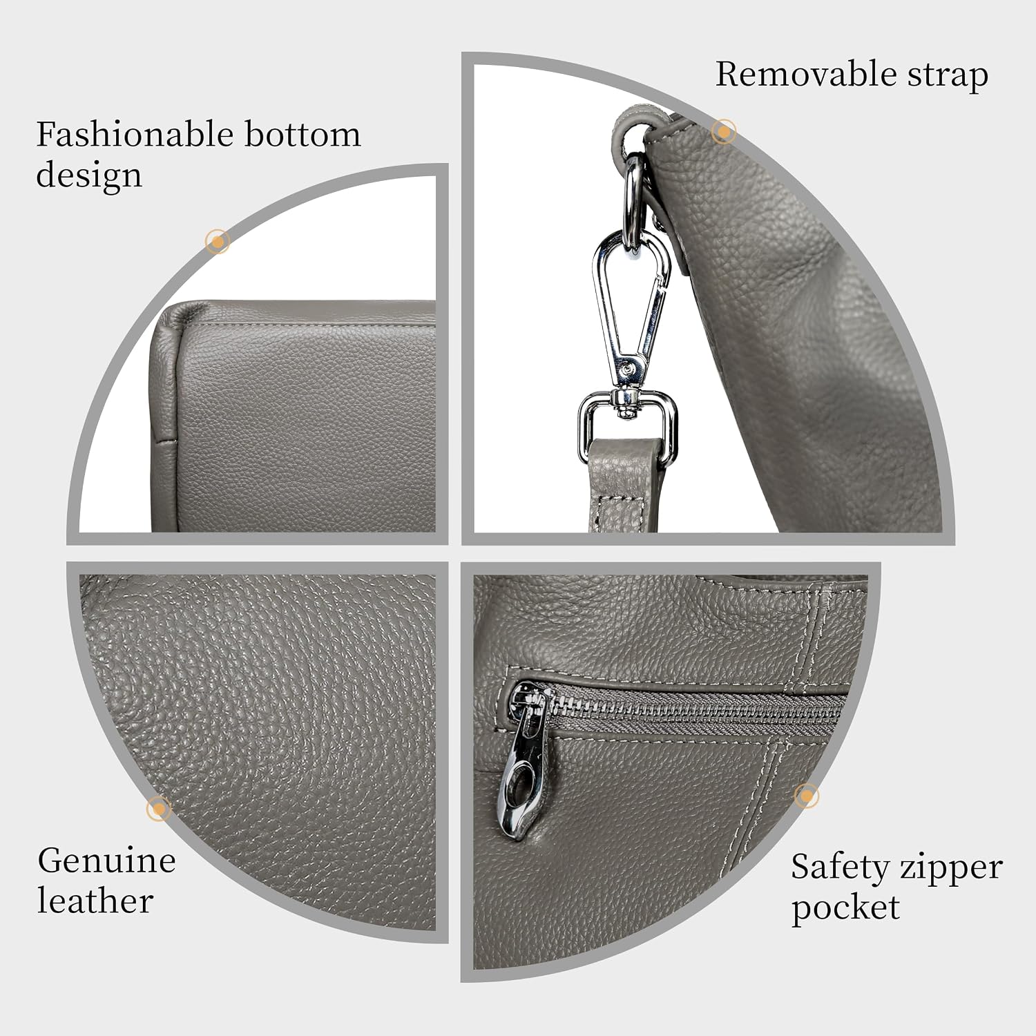 Iswee Leather Satchel Women Purse and Handbag Crossbody Shoulder Bag Hobo | Genuine Cowhide Leather Tote Top Handle Bag Soft & Durable Medium Size Bags with Detachable Multiple Pocketbooks Trendy