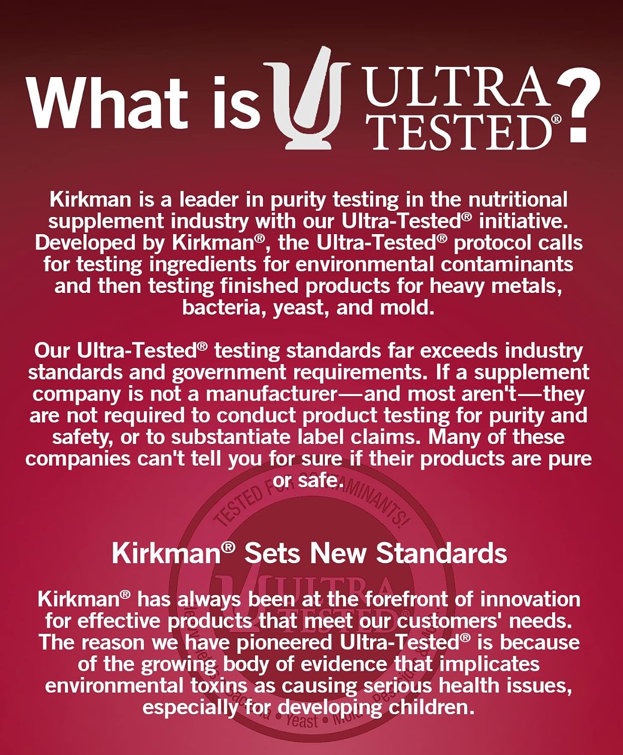 Kirkman's purest Calcium 200 mg - Hypoallergenic 120 Vegetarian Capsules | Gluten and Casein Free | Tested for More Than 950 Environmental