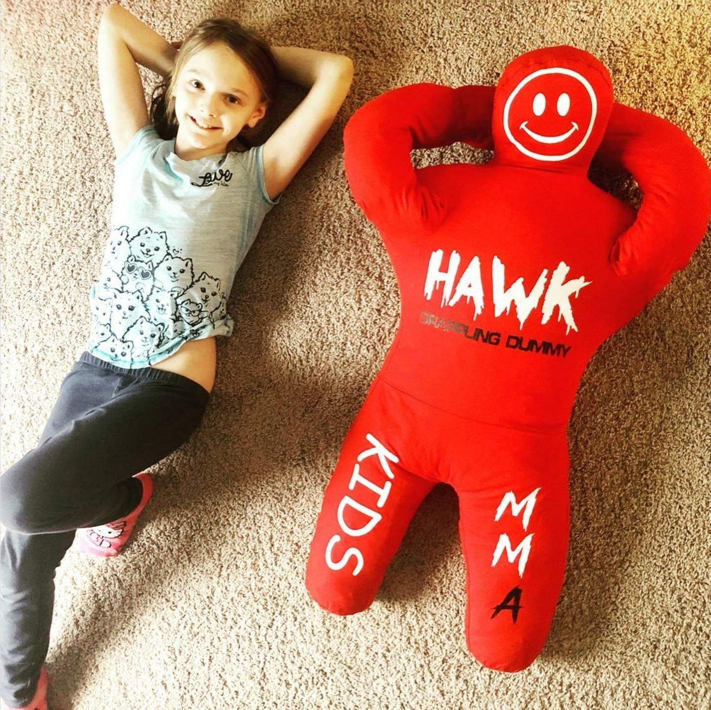 Hawk Sports HWK Kids Grappling Dummy & Baby Wrestling Dummy for Kids Lightweight Life-Size Training Model with Moveable Limbs for MMA, Jiu Jitsu, Judo
