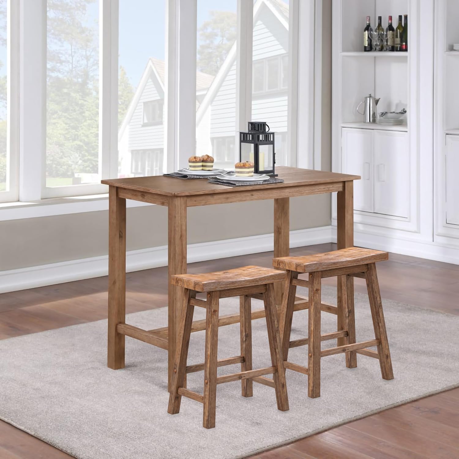 Boraam Sonoma Saddle Stool, Chestnut