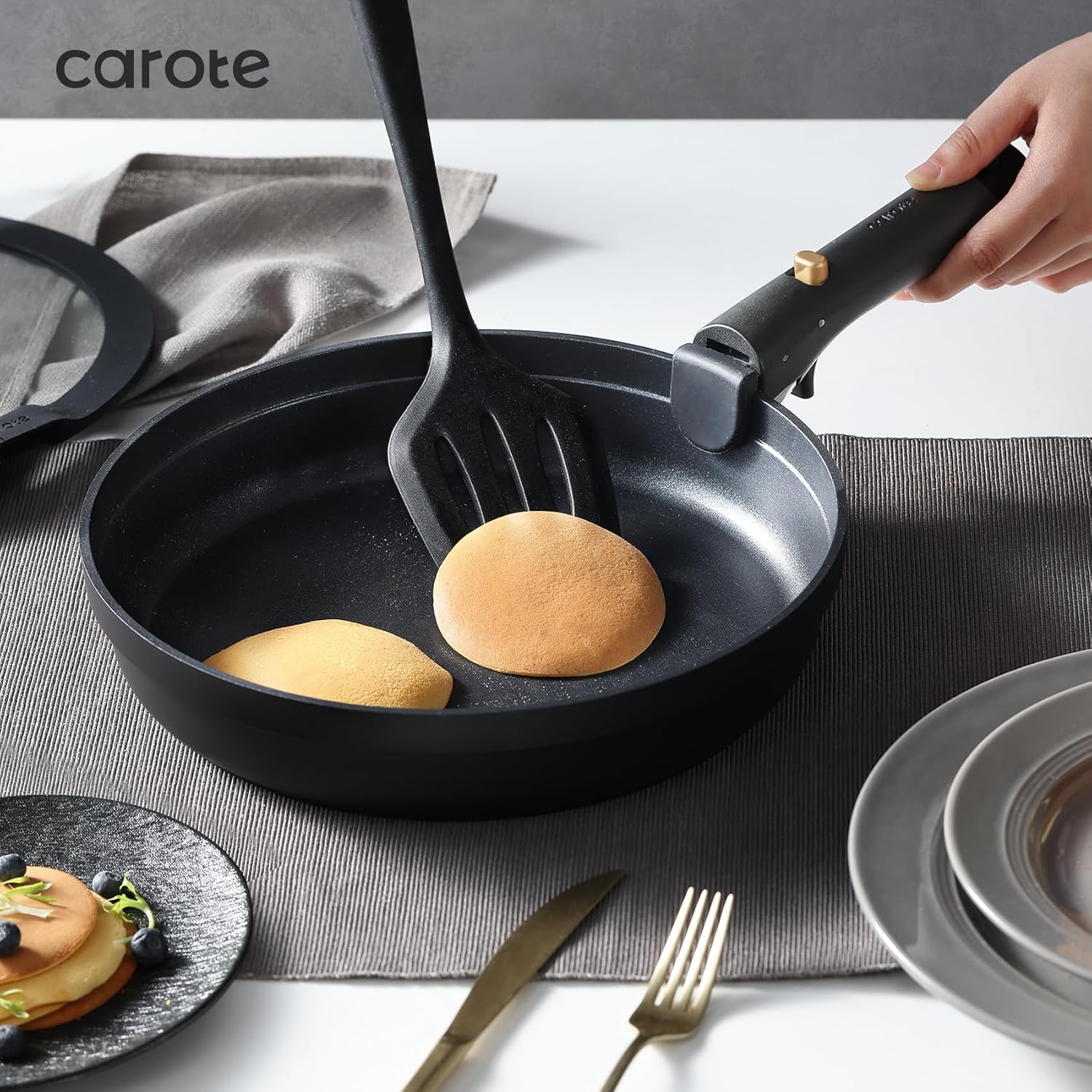 CAROTE 21pcs Pots and Pans Set Non Stick, Detachable Handle Cookware Sets | Ultra Nonstick, Space Saving, Dishwasher & Oven Safe