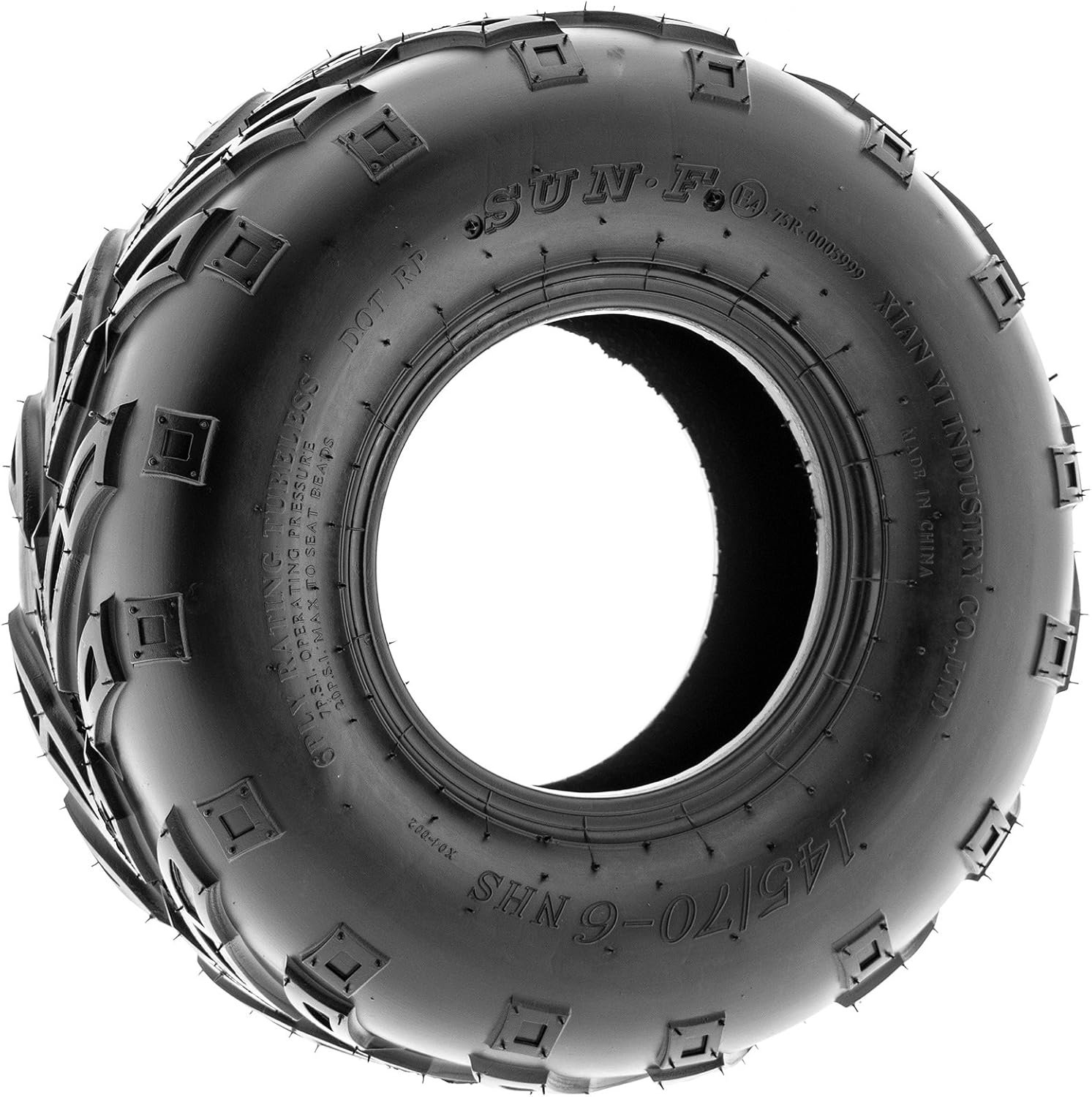 SunF A004 ATV UTV Off-Road Tire 22x10-10, 6 PR, Track & Trail, Tubeless