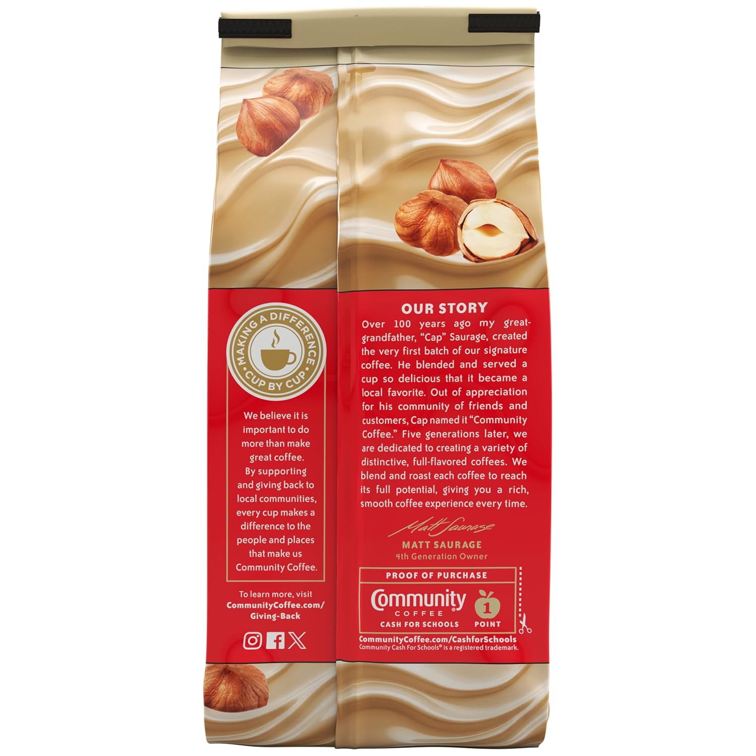 Community Coffee Caramel Cookie Butter Flavored 12 Ounces, Medium Roast Ground Coffee, 12 Ounce Bag (Pack of 1)