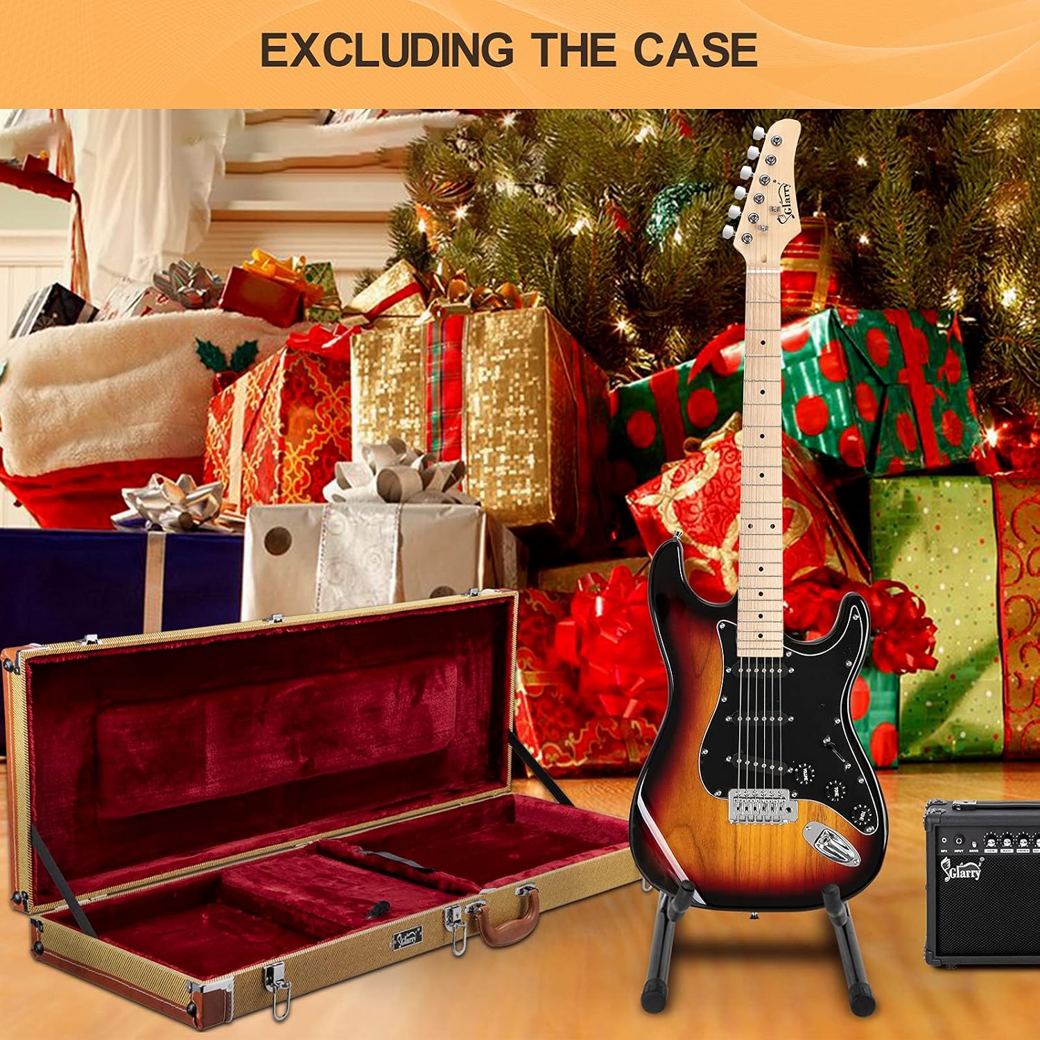 GLARRY Full Size Electric Guitar for Music Lover Beginner with 20W Amp and Accessories Pack Guitar Bag (DARK BLUE, 39" Right Handed)