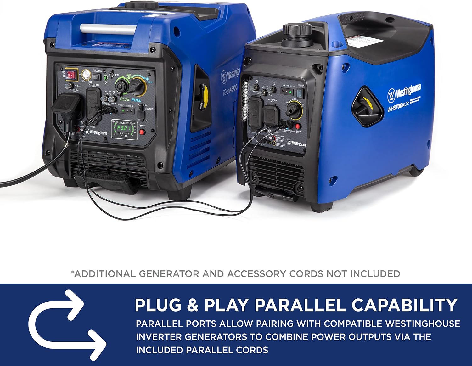 Westinghouse 5000 Peak Watt Super Quiet Portable Inverter Generator, Remote Electric Start with Auto Choke, Wheel & Handle Kit, RV Ready, Gas Powered, Parallel Capable