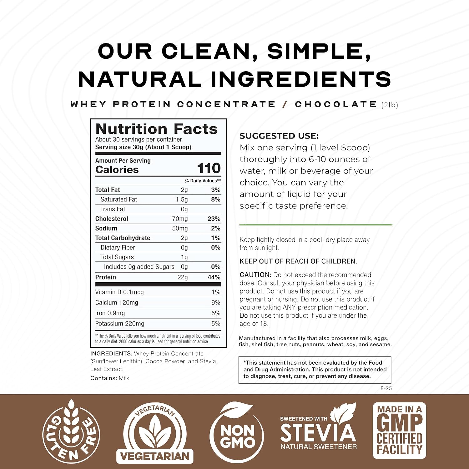 Muscle Feast Grass-Fed Whey Protein Concentrate Powder, Vanilla (2lb) | All Natural, Hormone Free Pasture Raised Whey Protein Powder for Women & Men, Clean, Non-GMO, Delicious Whey Concentrate