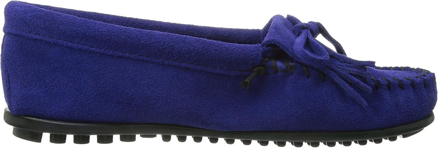 Minnetonka Women's Kilty Suede Hardsole Moccasin