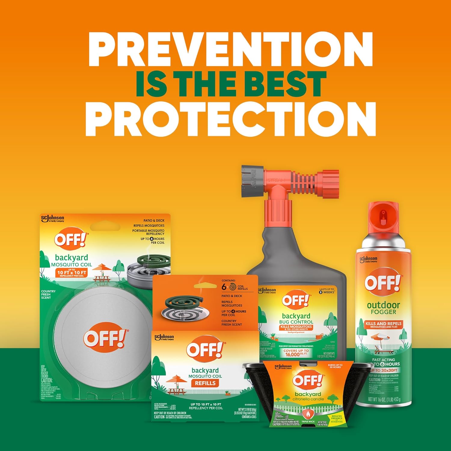 OFF! Backyard Pretreat Outdoor Mosquito Repellent Fogger, 16 oz, (2-Pack)