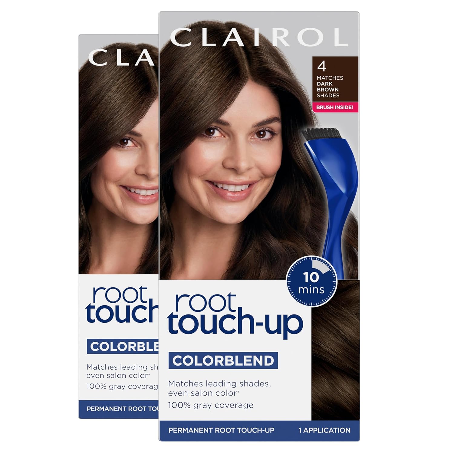 Clairol Root Touch Up Permanent Hair Dye, 6 Light Brown, Pack of 2