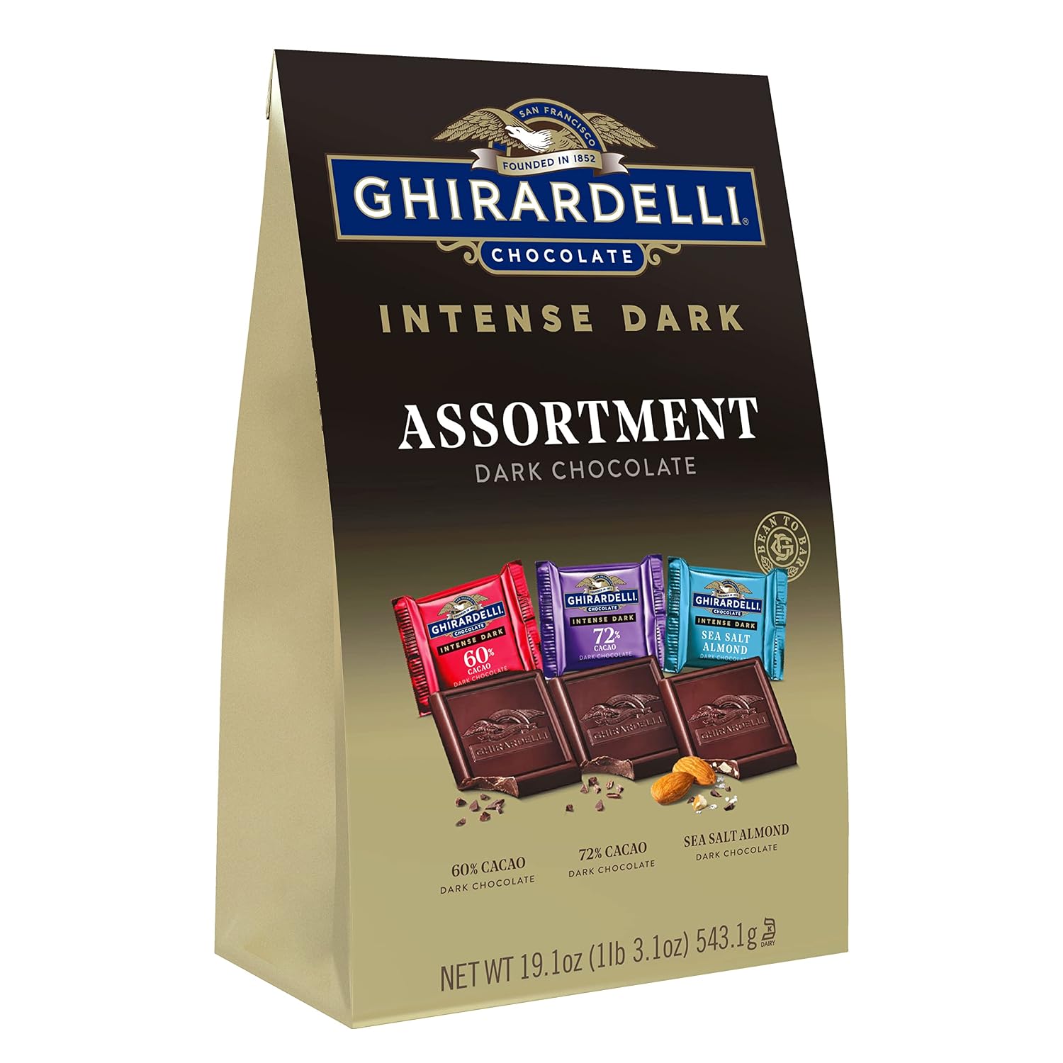 GHIRARDELLI PREMIUM DARK Chocolate Bar, 86% Cacao, 3.17oz Bar, 12 Pack