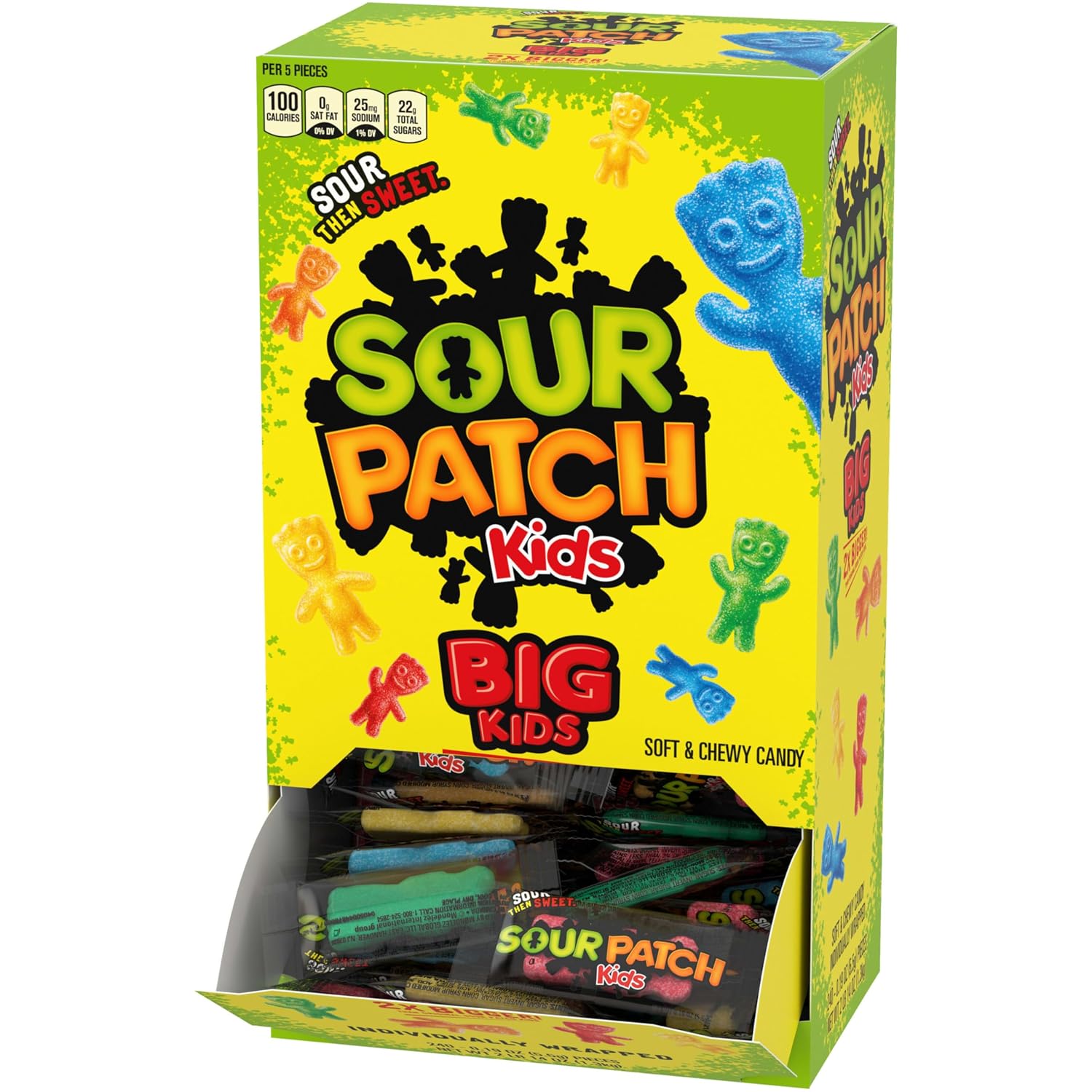 SOUR PATCH KIDS Big Kids Soft & Chewy Gummy Candy, 240 Count | Individually Wrapped, Bulk Candy