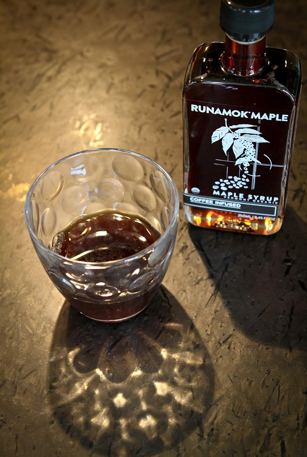Runamok Maple Cinnamon-Vanilla Infused Maple Syrup - Authentic & Real Vermont Maple Syrup | Gluten Free & Natural Sweetener | Breakfast, Coffee, Pancakes Maple Syrup | 8.45 Fl Oz (250mL)