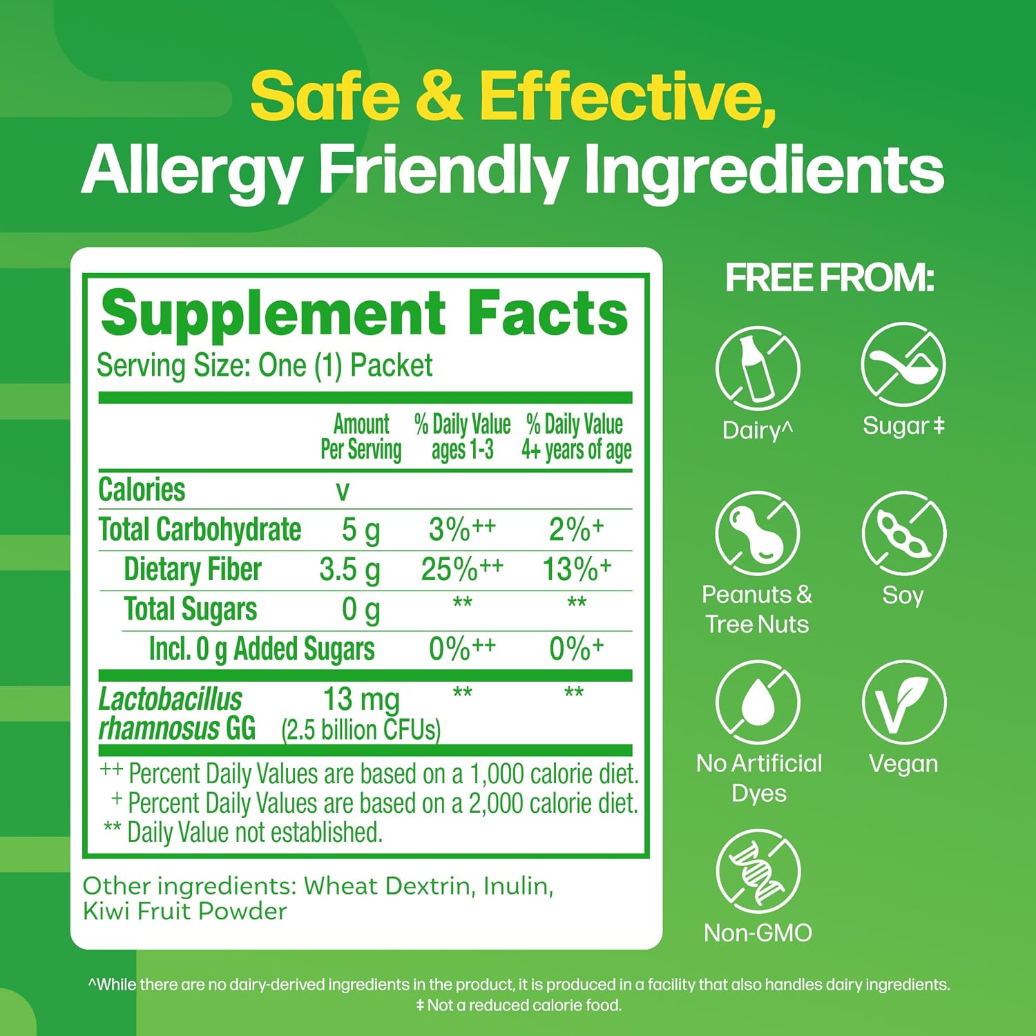 Culturelle Kids Probiotic + Fiber Packets, Ages 1+, Unflavored, 24 Count | From the #1 Pediatrician-Recommended Brand± Digestive Health & Immune Support, Help Restore Regularity*, Children & Toddlers