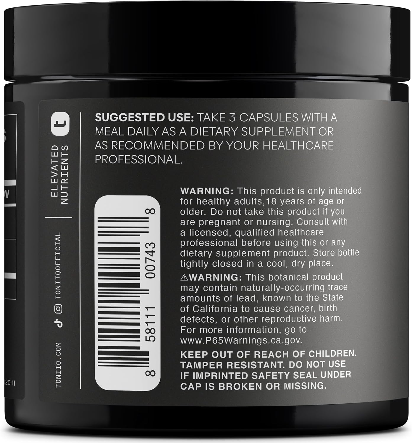 Toniiq Apple Cider Vinegar Capsules - Ultra High Potency 2,010mg Formula