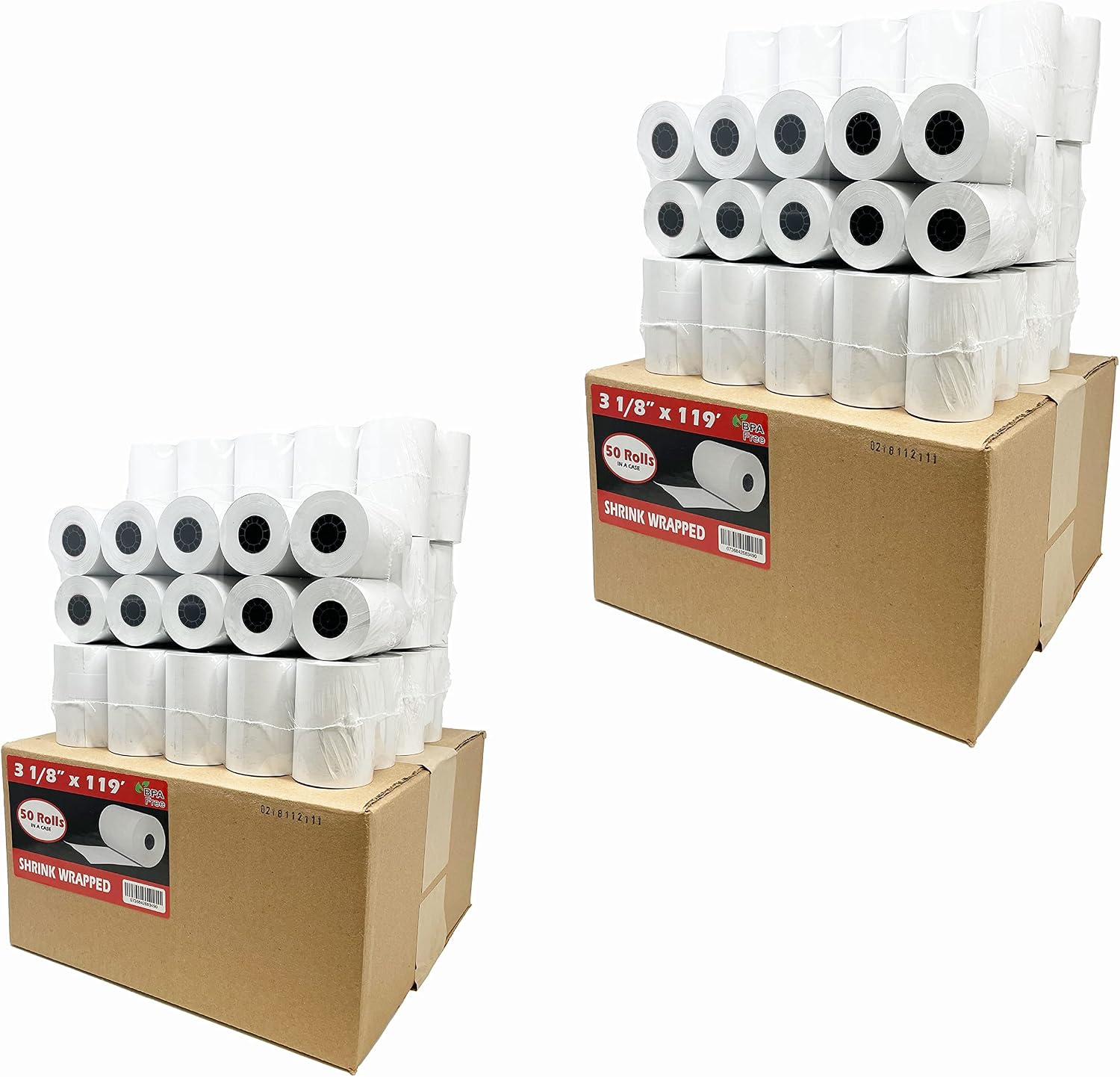 (50 Rolls) 3 1/8 x 230 Thermal Paper Receipt Rolls (55 GSM Premium Quality German Paper) Fits All POS Cash Registers BPA Free - BuyRegisterRolls