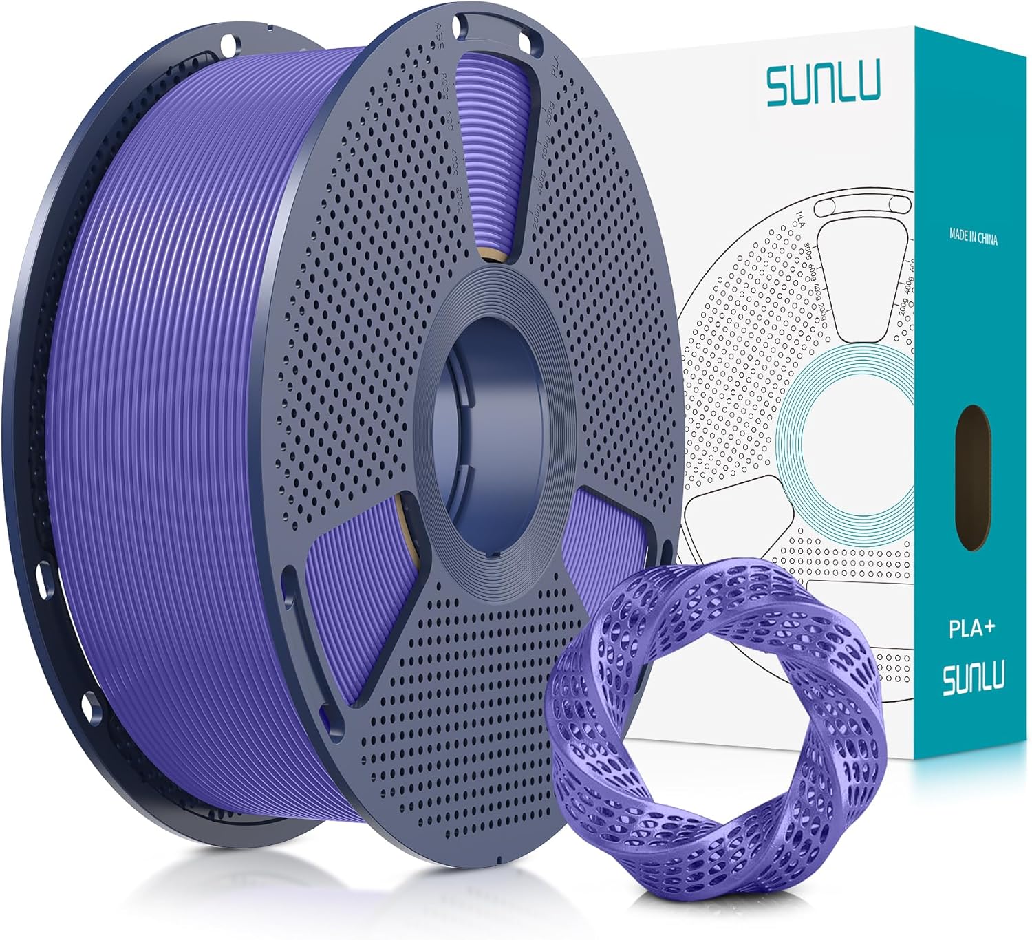 SUNLU PLA Plus Filament 1.75mm White 1KG
