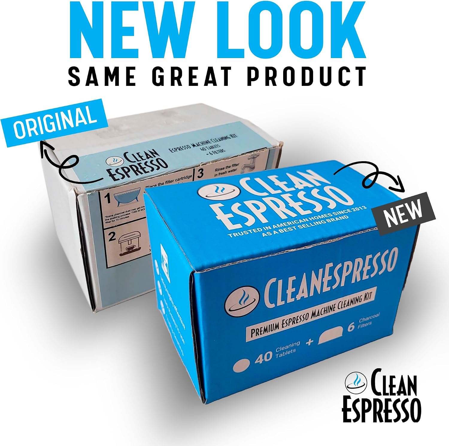 CleanEspresso - Designed For Breville Cleaning Kit - 40 Cleaning Tablets and 6 Water Filters for Breville Espresso Machines - 2g Espresso Machine