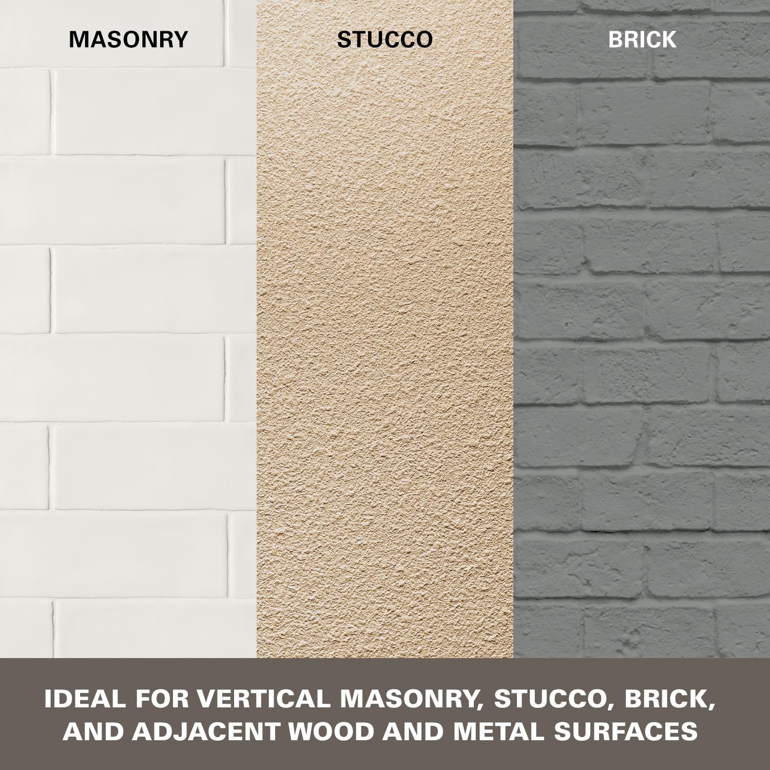KILZ Self-Priming Masonry, Stucco and Brick Paint, GRAY, 1 Gallon