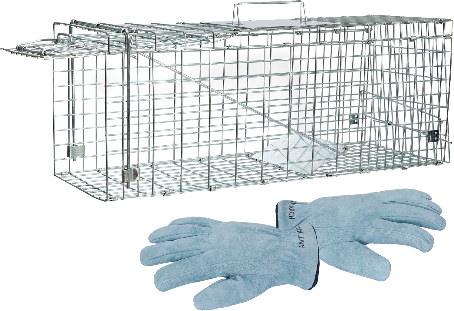 ANT MARCH Live Animal Cage Trap 24" Steel Humane Release Rodent Cage
